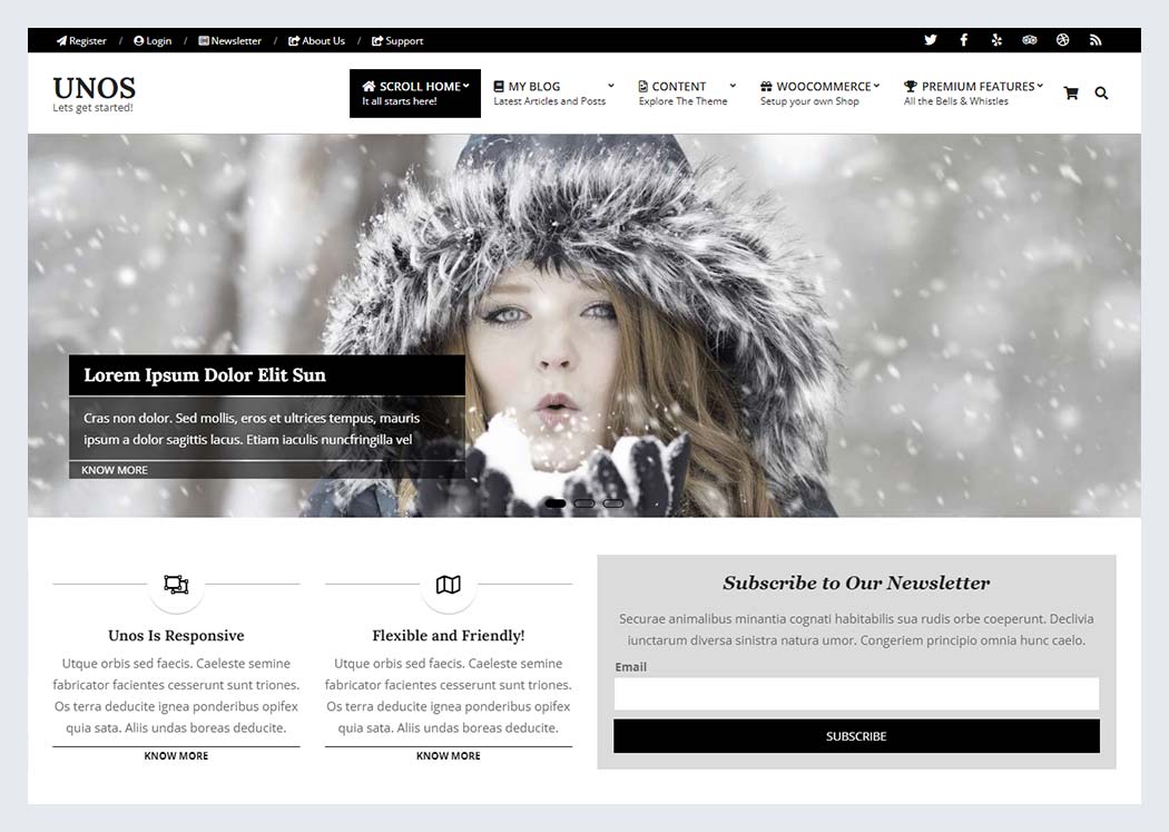 Unos WordPress Theme