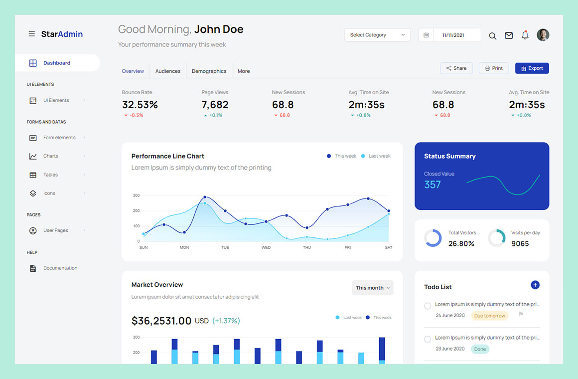 Free Bootstrap 5 Admin Dashboard Templates