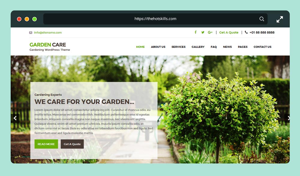 GardenCare Free Garden WordPress Theme