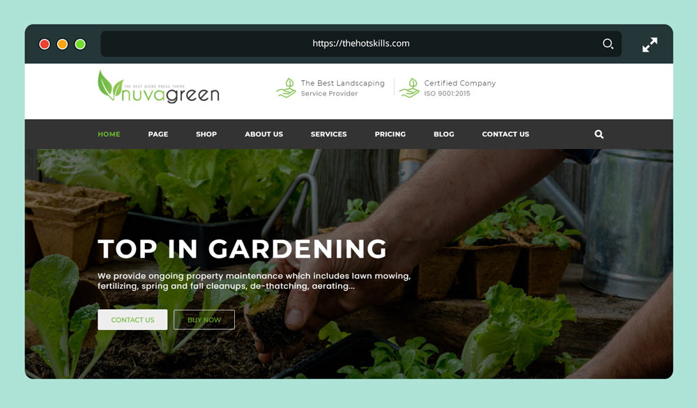 NuvaGreen - Landscape & Gardening WordPress Themes