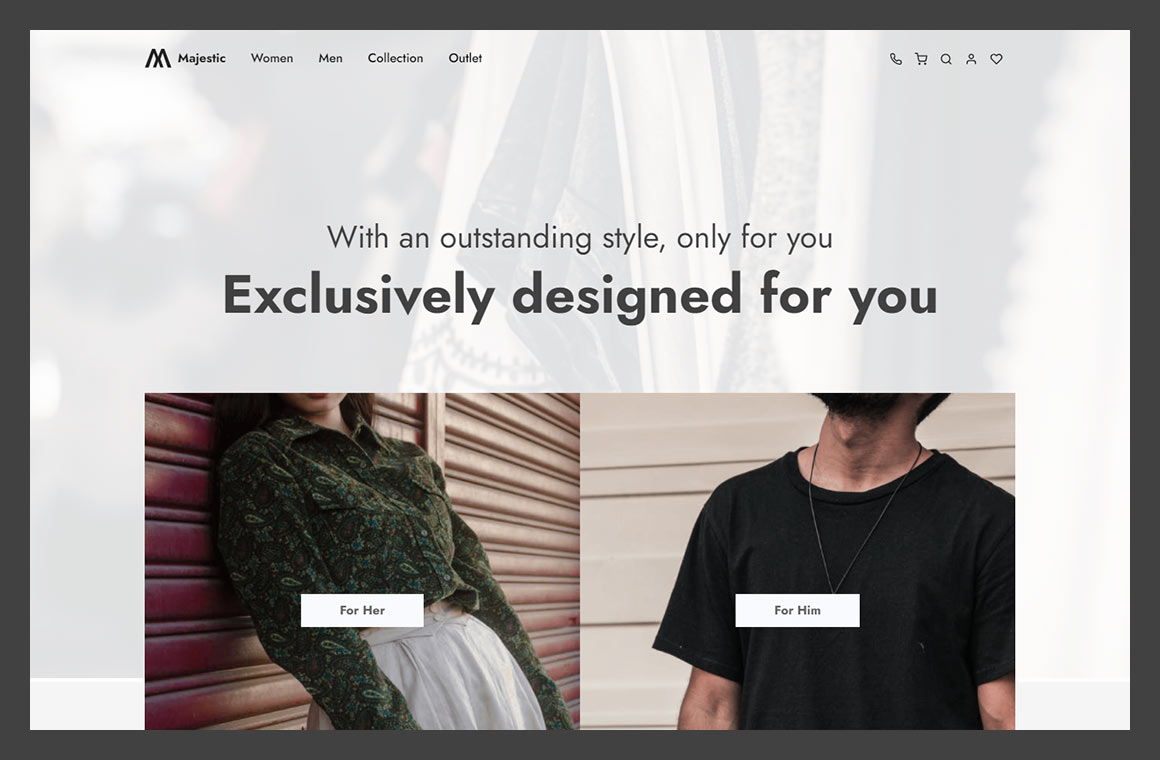 Majestic - Free Bootstrap 5 HTML5 eCommerce website template