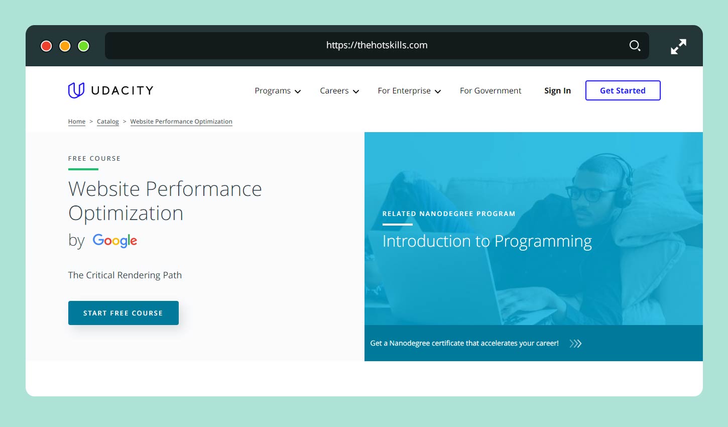 Free Website Performance Optimization Course