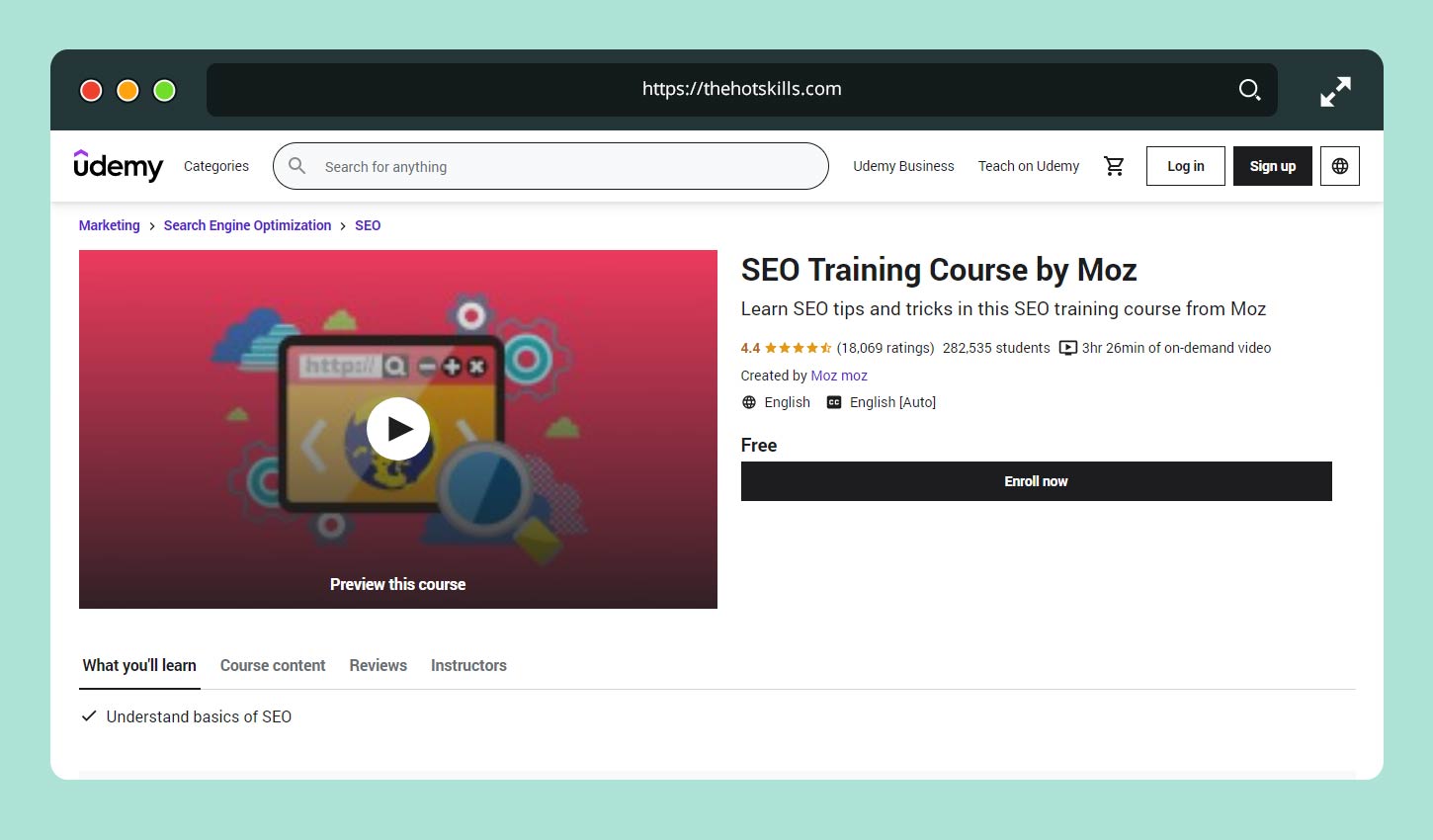 Free SEO Training Course by Moz