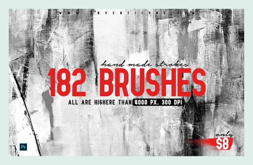 182 Hand Made Photoshop Brushes