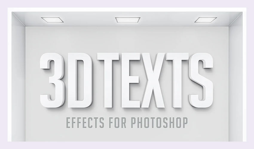 3D Text Effects Photoshop