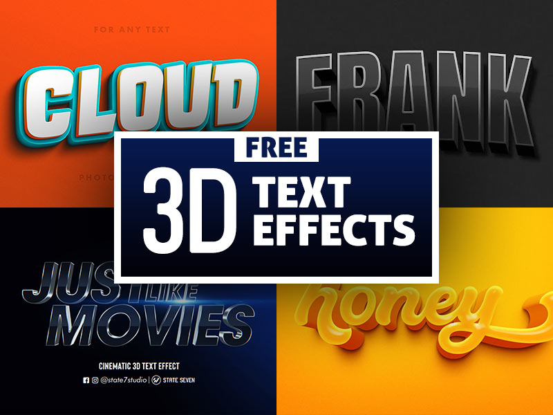 3d text style photoshop free download