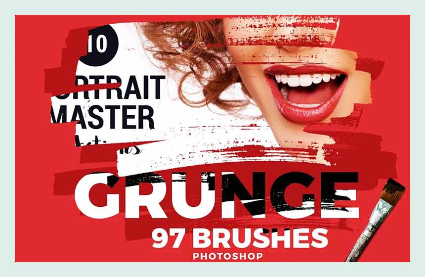 97 Grunge Photoshop Brushes