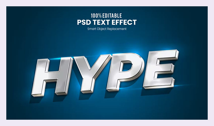 Elegant 3D PSD Text Effect