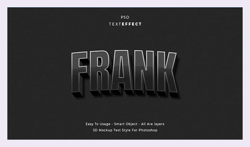 Frank PSD Text Effect