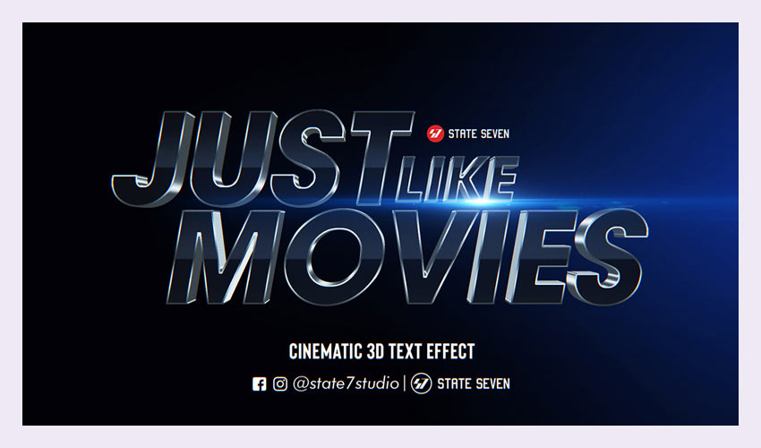 Free Cinematic 3D Text Effect