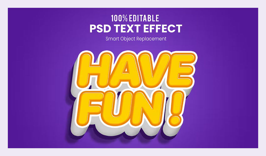 Premium PSD  Funny game! 3d text effect