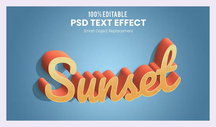 Retro 3D Text Effect Action PSD