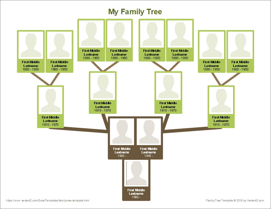 Family Tree Template with Photos
