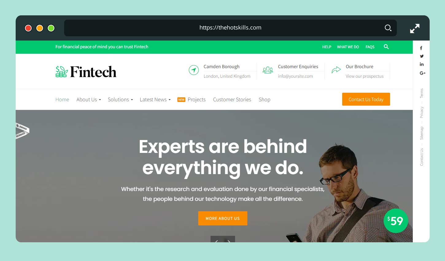 Fintech Startup WordPress Theme