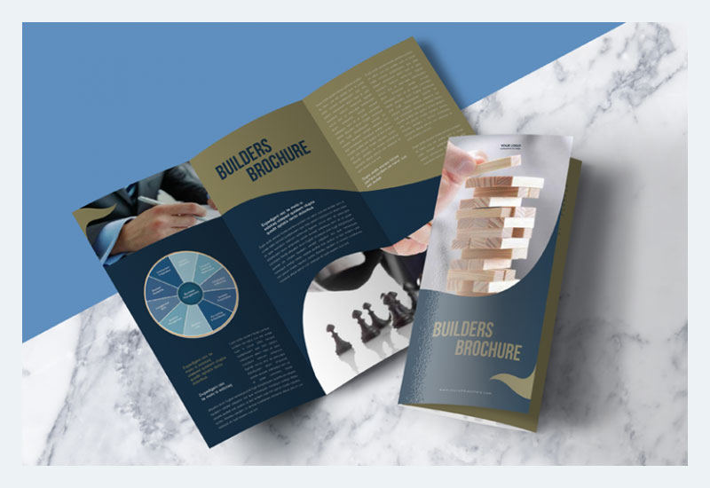 Free Modern Premium Tri-Fold Brochure Mock-up PSD File