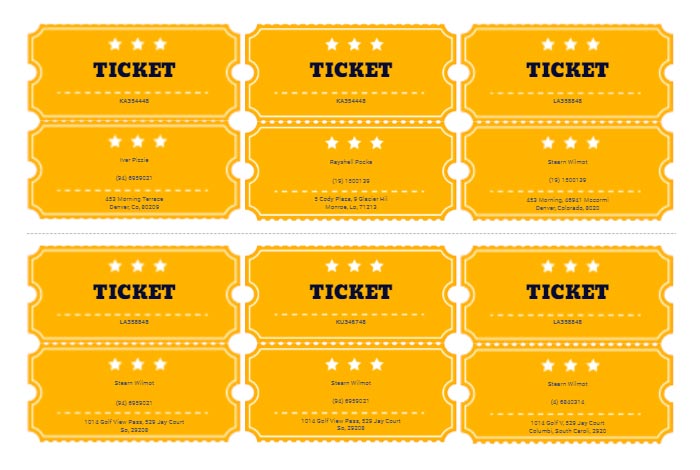 Free Printable Raffle Ticket Templates – Blank Downloadable PDFs – Tim's  Printables