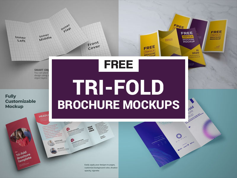 Free Tri-Fold Brochure Mockups