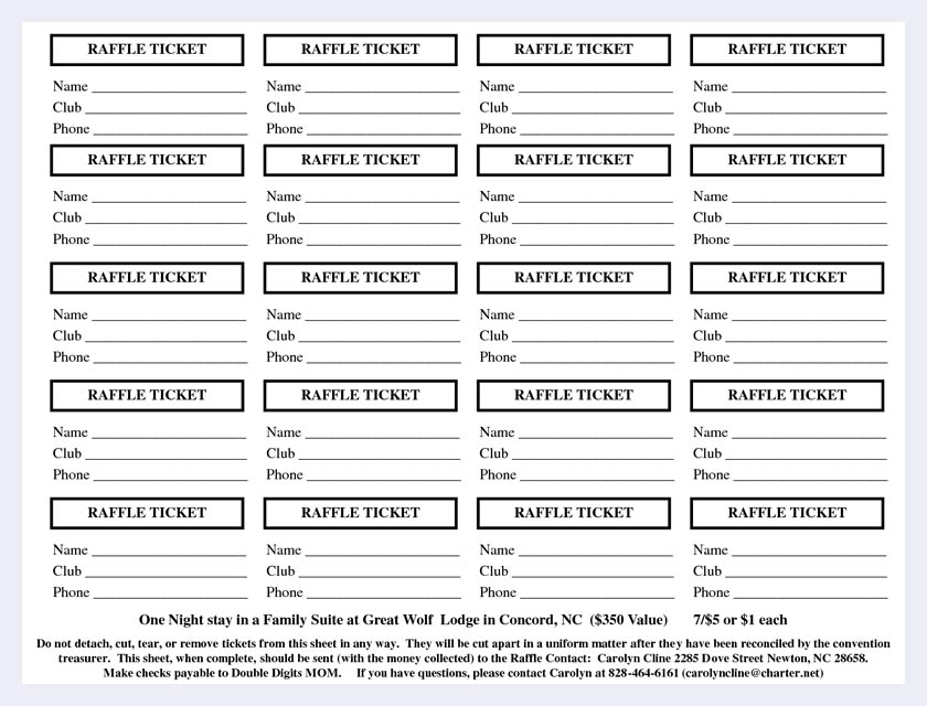 Printable Ticket Templates With Numbers