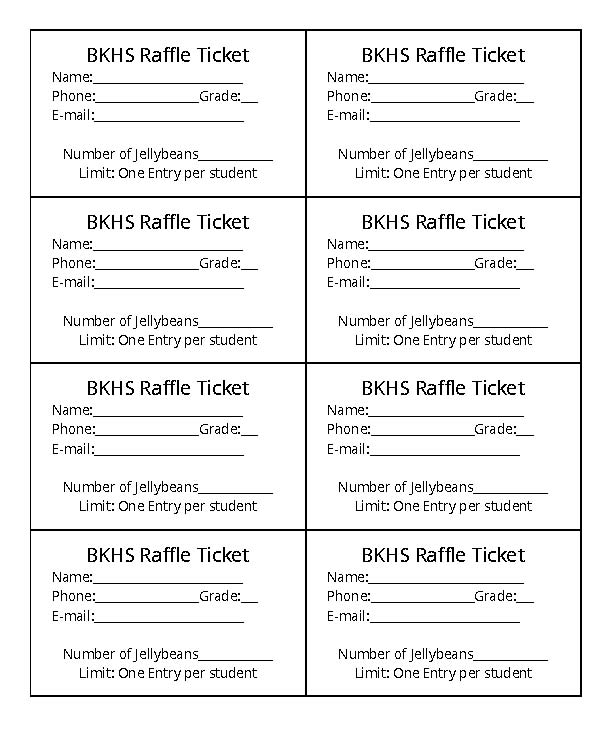 Raffle Ticket Template