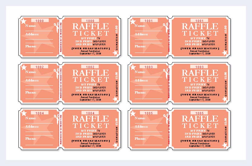 Raffle Ticket Template PDF