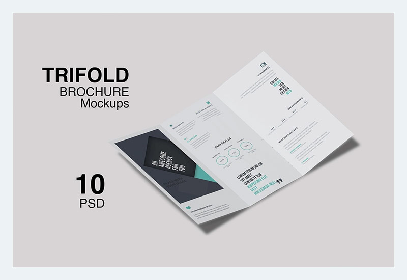 Trifold Brochure Mockup For Business