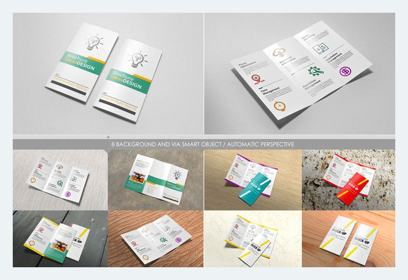 Trifold Brochure Mockups