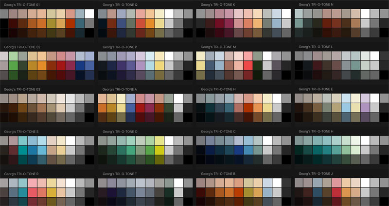 110 Color Swatches & Harmonic Palettes for Procreate