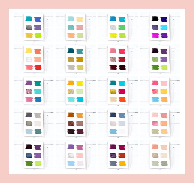 20 Procreate Color Palettes with Matching Textures