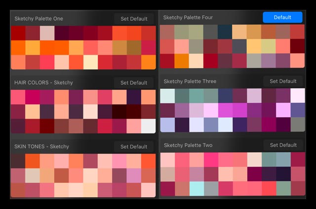 procreate color palettes