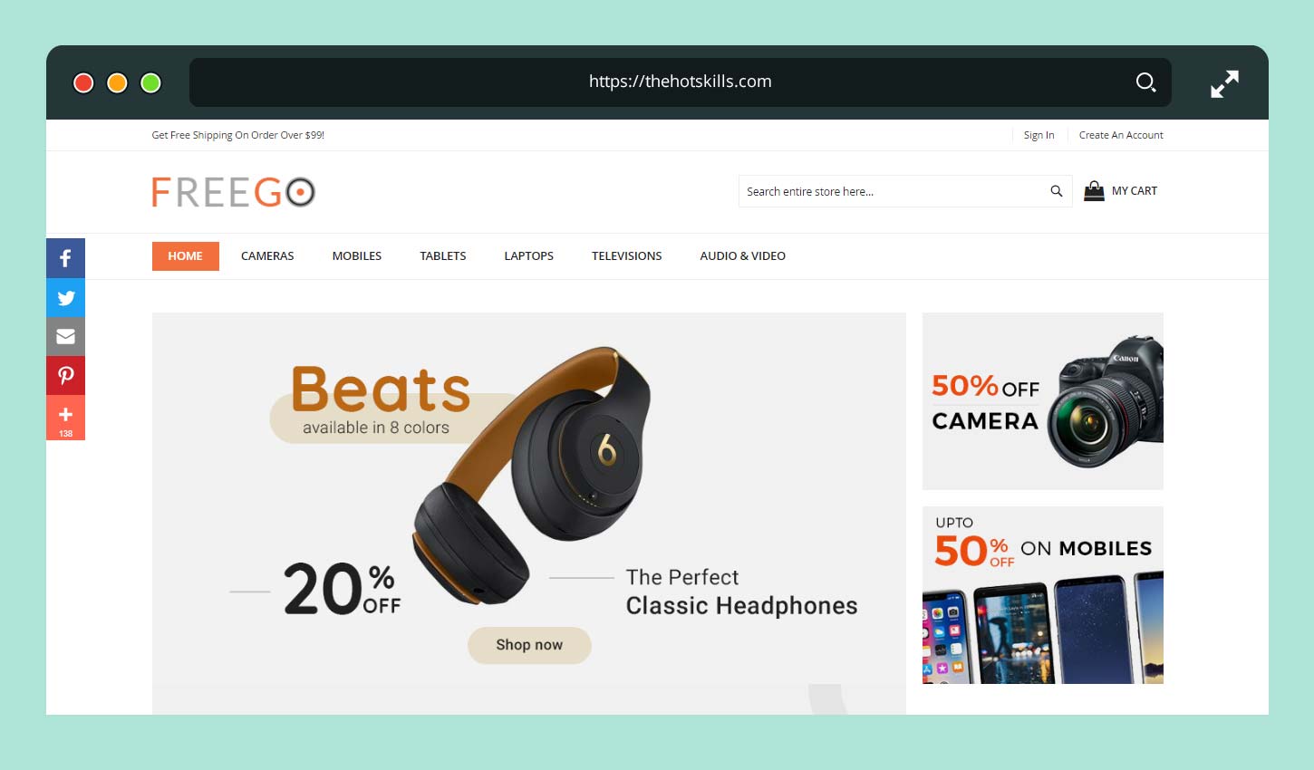 FreeGo – Free Responsive Theme For Magento 2