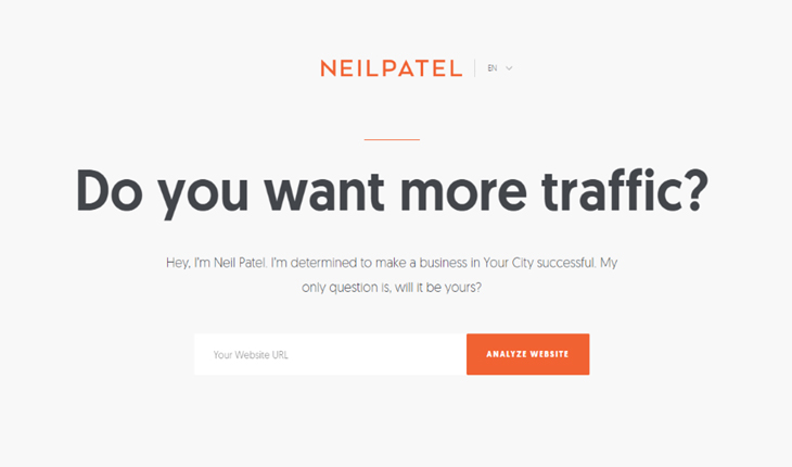 Neil Patel - after the web redesign