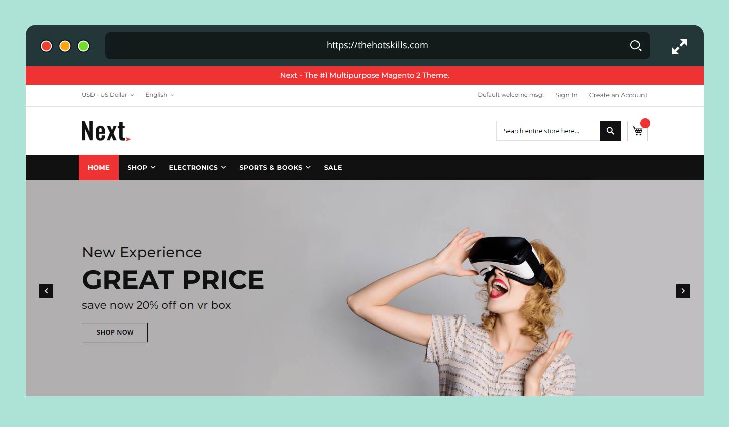 Next – Free Magento 2 Theme