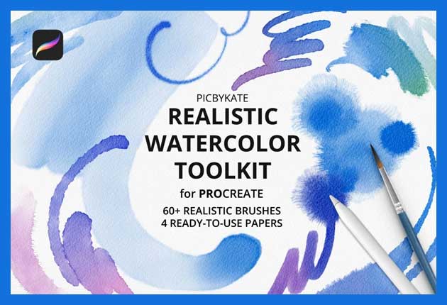 Realistic Watercolor Toolkit for Procreate