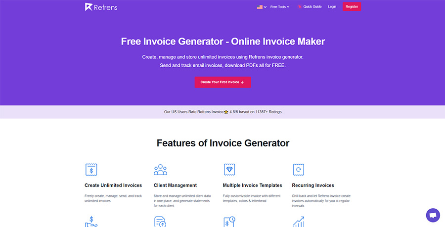 Refrens - Free Online Invoice Generator