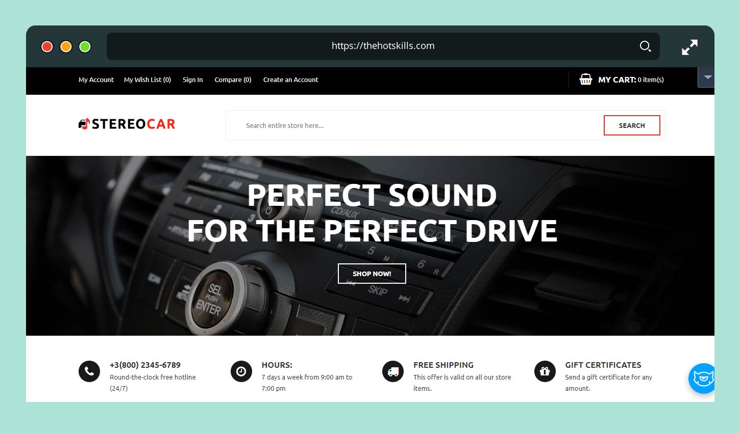 StereoCar - Free Audio eCommerce Magento Theme