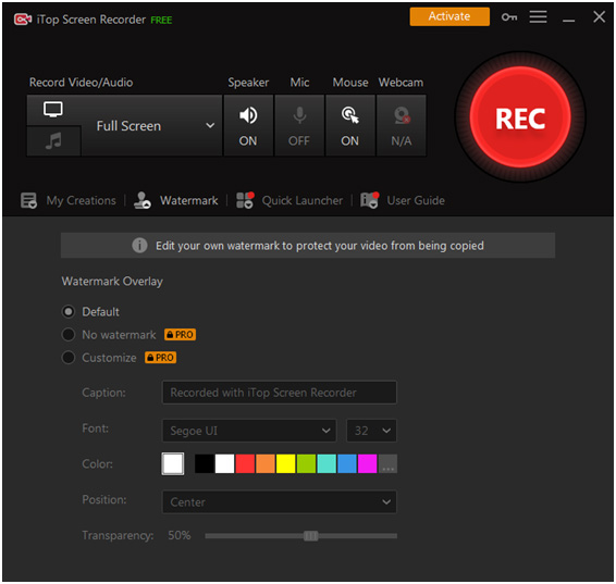 iTop Screen Recorder Free