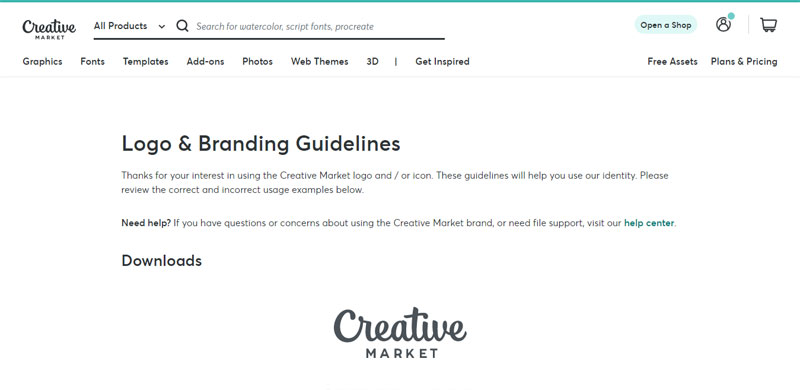 Creative Market Branding Guidelines