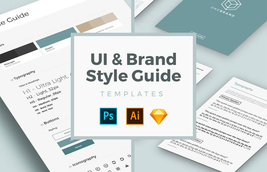 Free UI & Brand Style Guide Templates