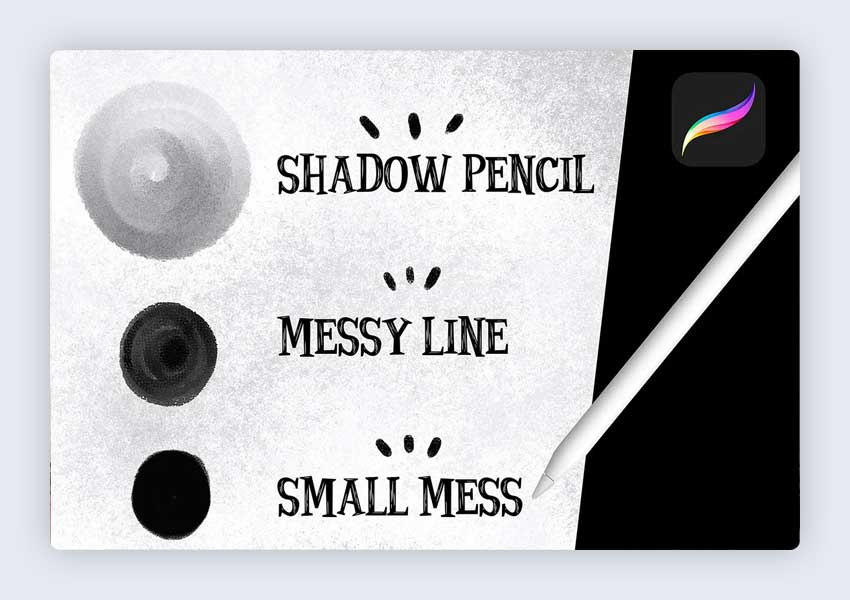3 Sketch Brushes For Procreate