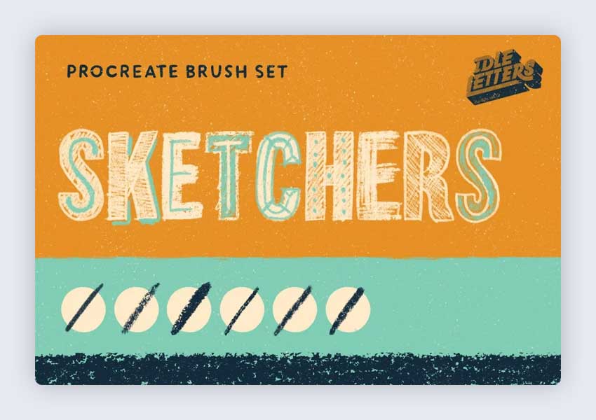 8 sketching brushes for Procreate