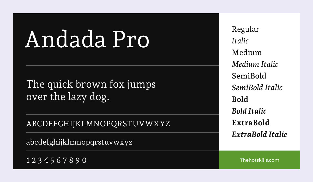 Andada Pro Font Family