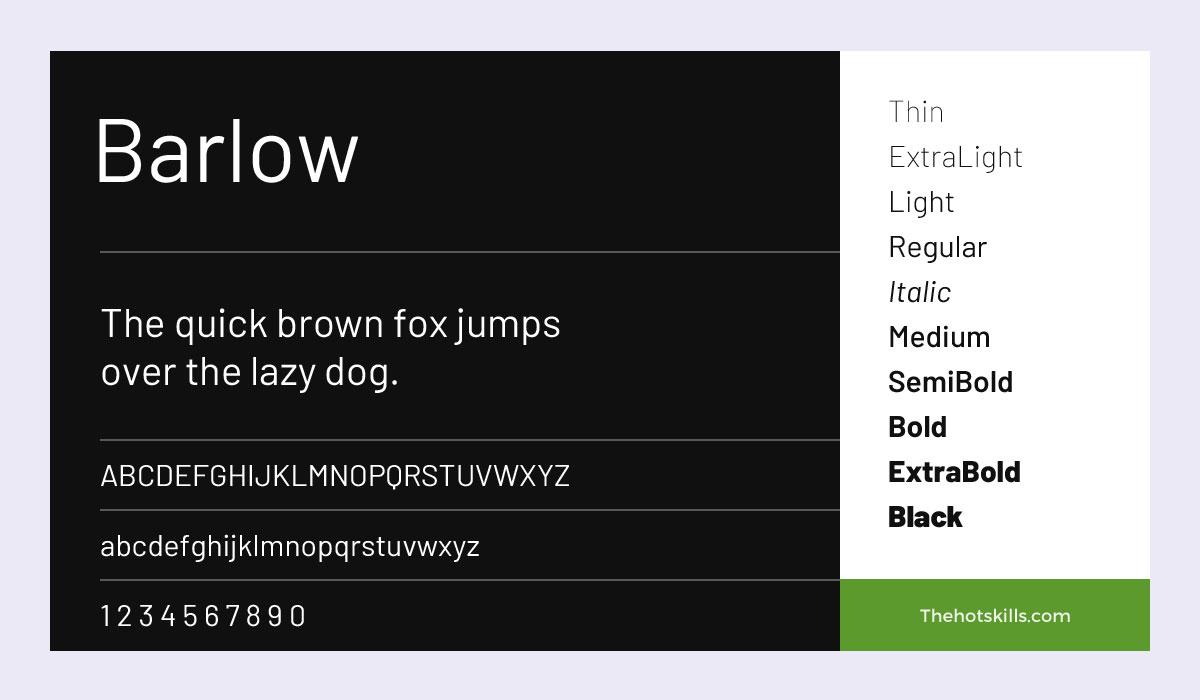 Barlow Font Family