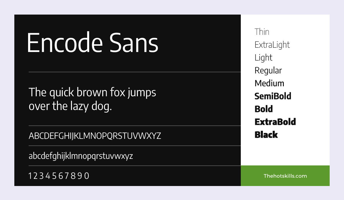 Encode Sans Semi Condensed Font