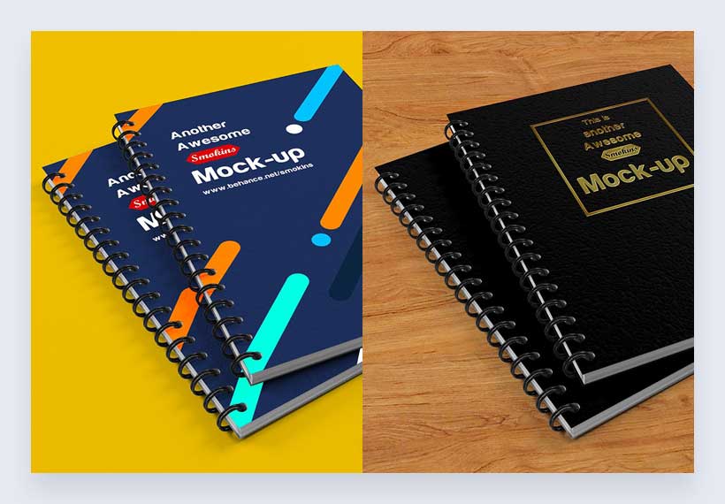 Free Spiral Notebook Mock-up