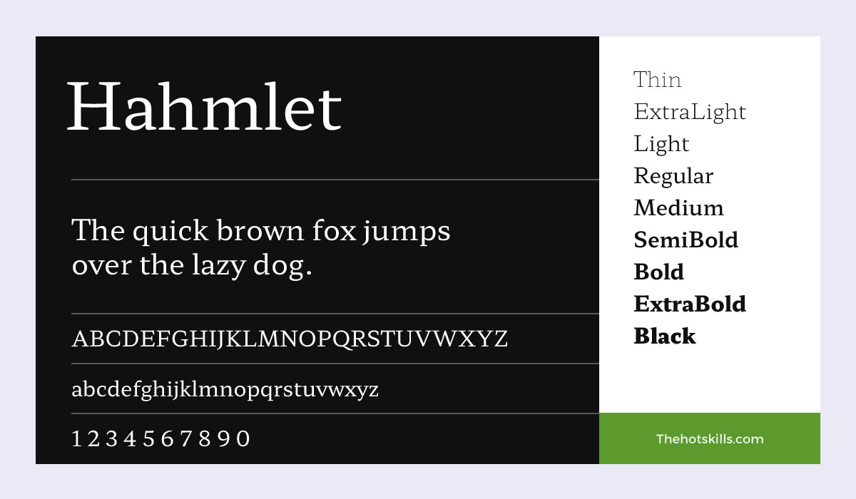 Hahmlet Font Family