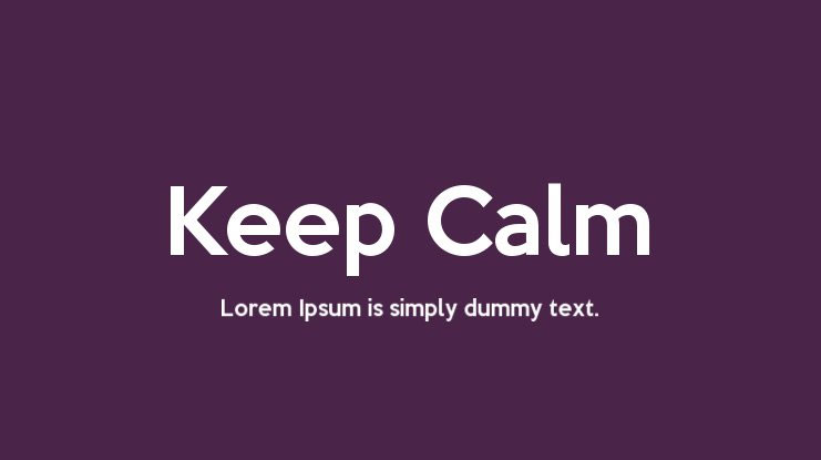 Keep Calm Font