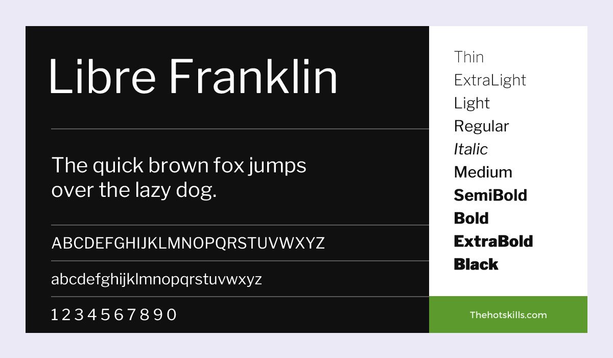 Libre Franklin Font Family