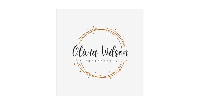 Rose Gold Photography Circle Logo