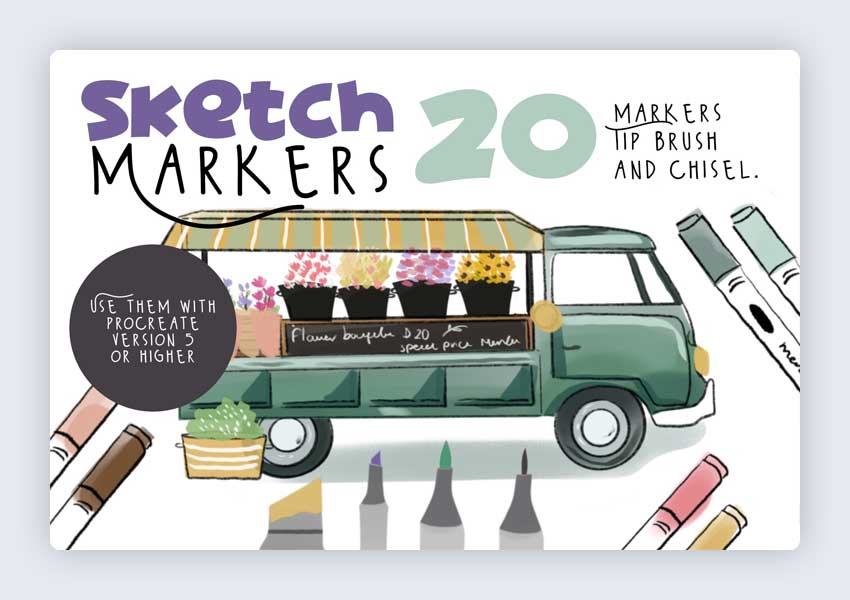 Sketch Markers for Procreate