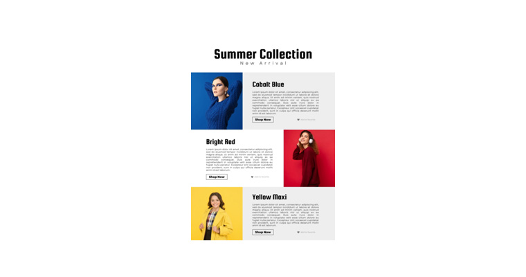 White Colorful Fashion Summer Collection Newsletter Template